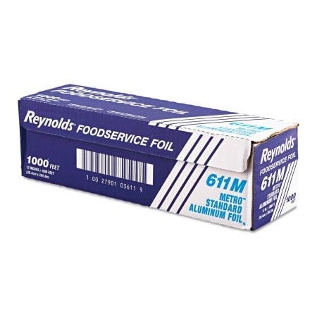 Reynolds Reynolds Wrap  Metro Aluminum Foil Roll, Lighter Gauge Standard, 12" x 1000 Ft., Silver REY 611M